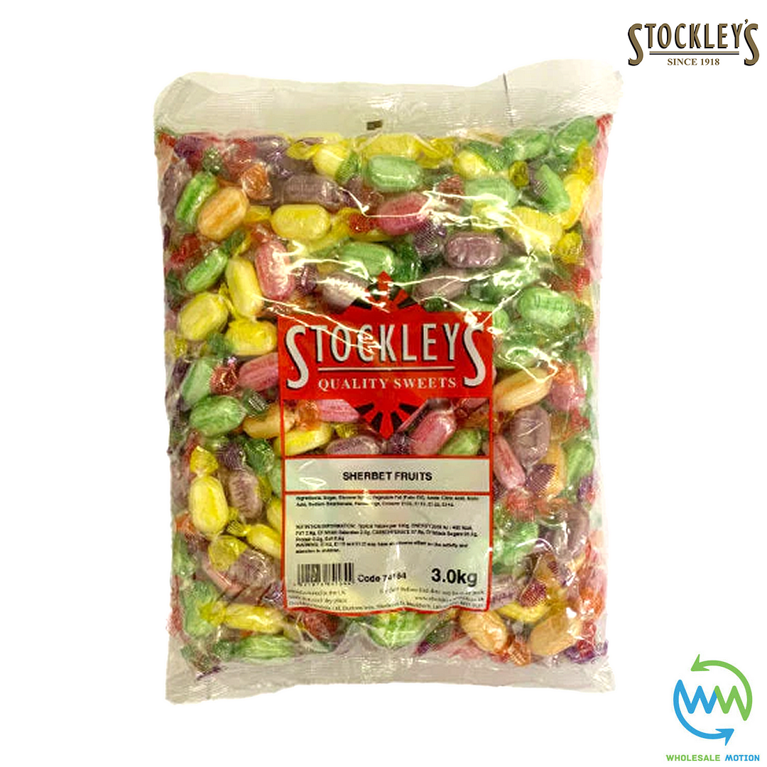 SHERBET FRUITS Stockleys INDIVIDUAL Wrapped SWEETS Fruit Flavours Portion UK