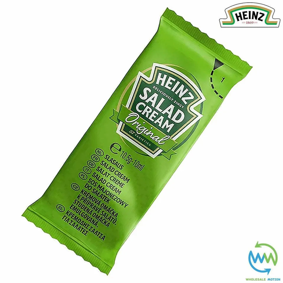 HEINZ SALAD CREAM Sachets 10.5g 10ml SAUCE Individual Single Portion SACHET