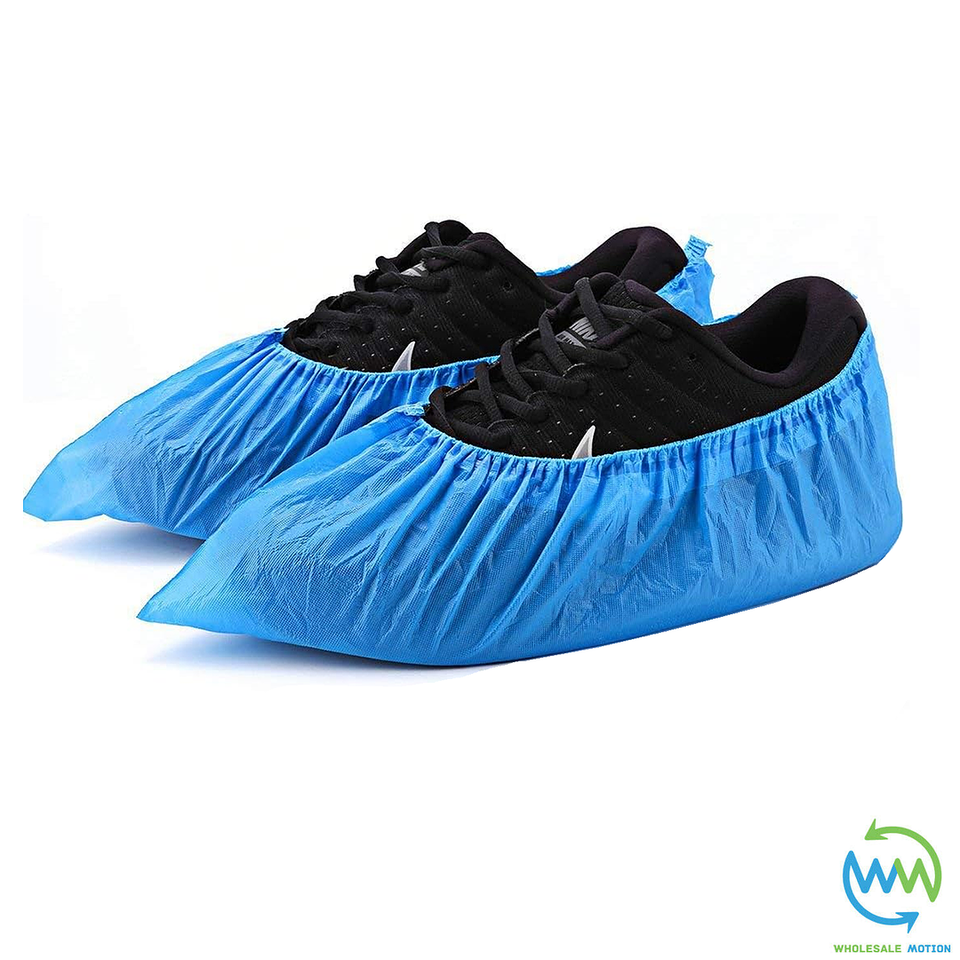 BLUE Shoe PROTECTORS Covers Overshoe DISPOSABLE Plastic Rain WATERPROOF Carpet