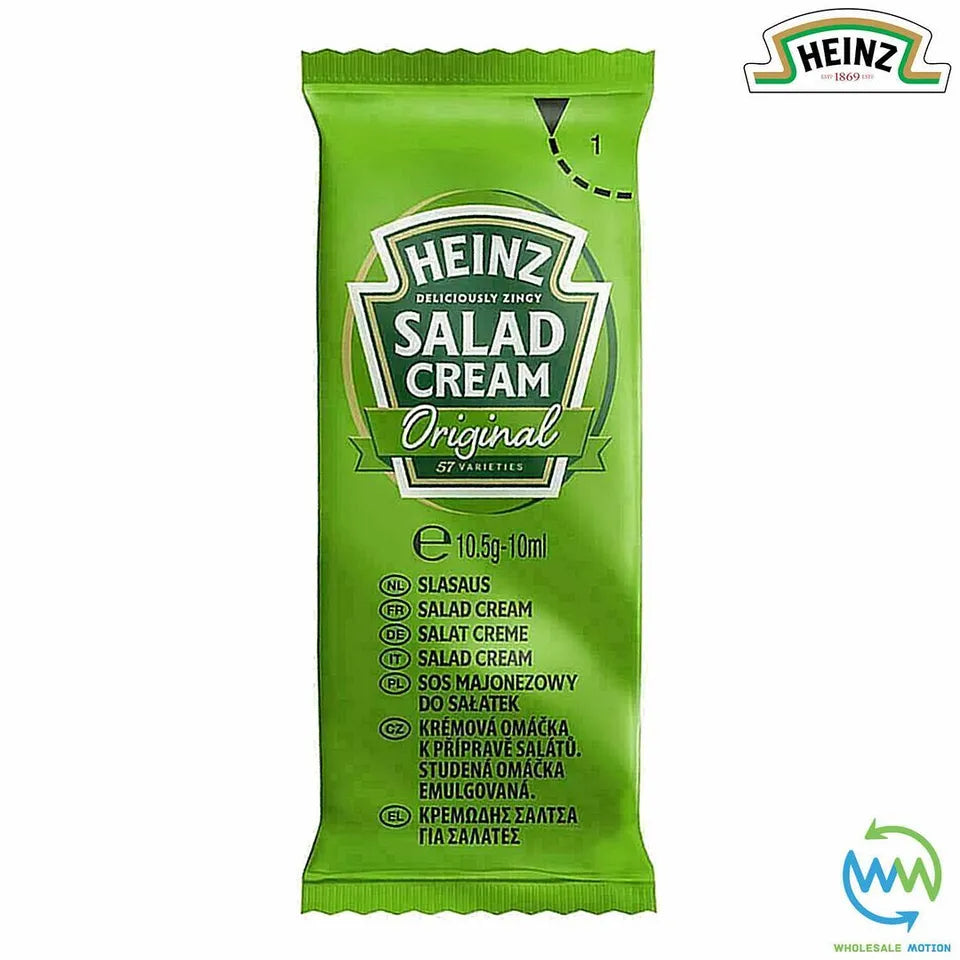 HEINZ SALAD CREAM Sachets 10.5g 10ml SAUCE Individual Single Portion SACHET