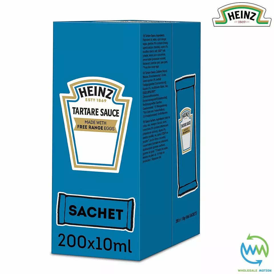 HEINZ TARTARE SAUCE Sachets 10g 10ml PACKS Individual Single Portion SACHET Fish