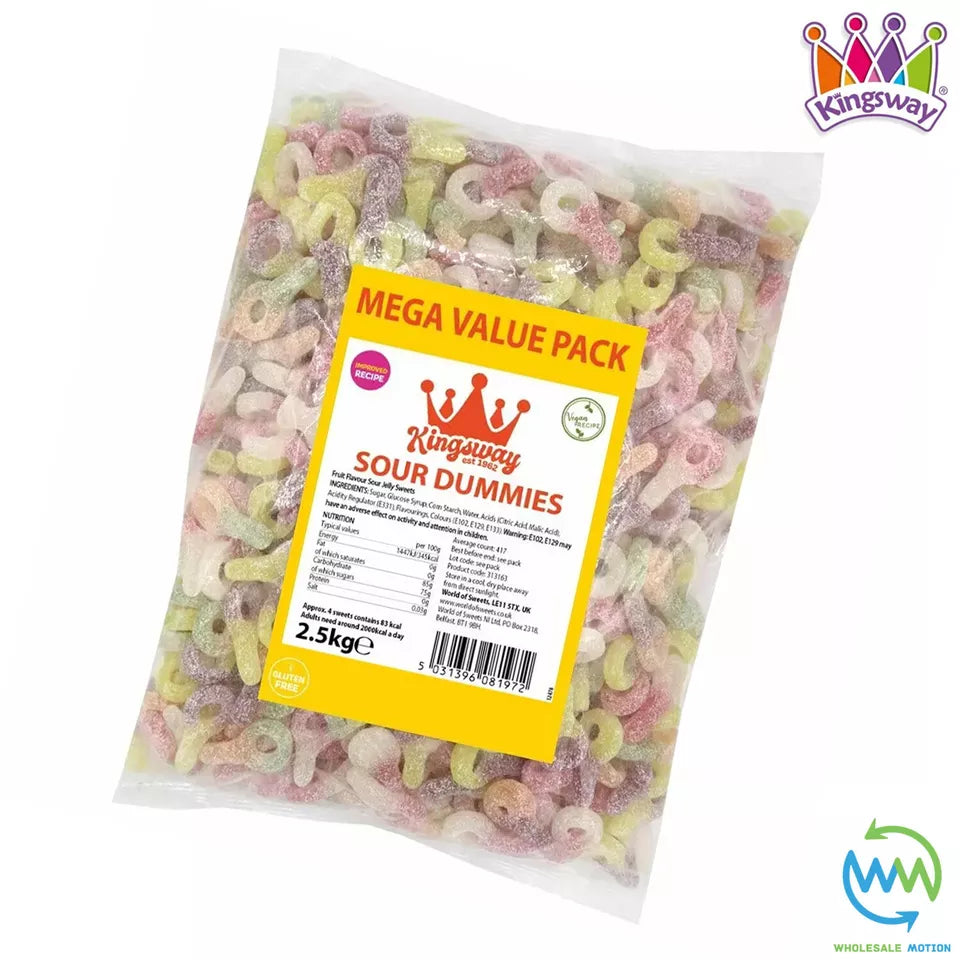 Kingsway Mega Value Vegan Sour Dummies 2.5kg