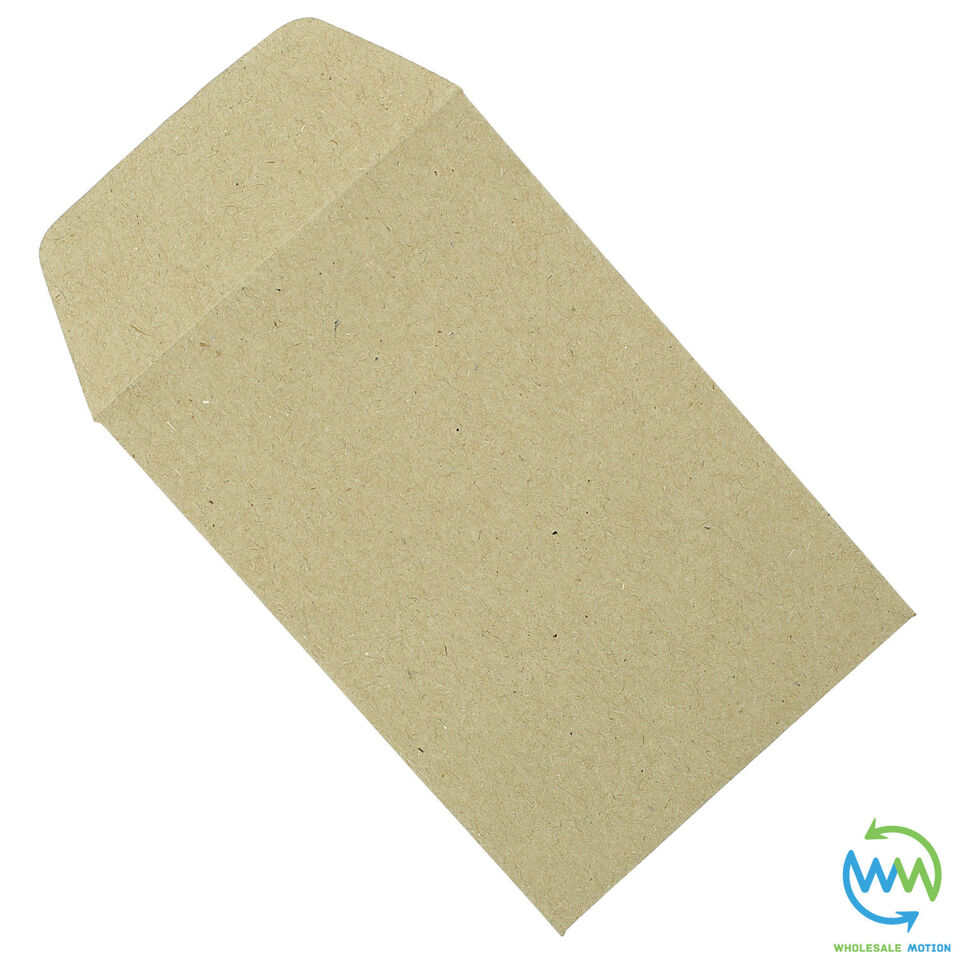 Small Brown Envelopes 98 x 67mm 80gsm For Dinner Money Wages Coin Beads & Seeds