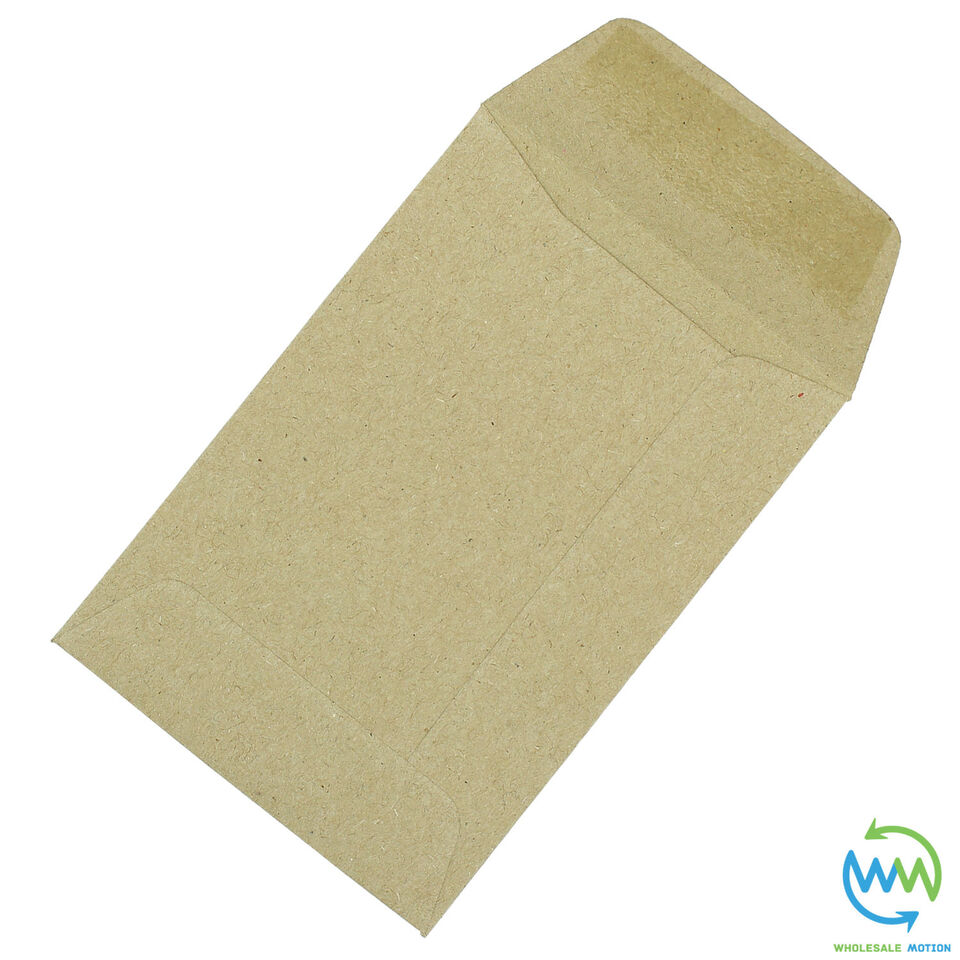 Small Brown Envelopes 98 x 67mm 80gsm For Dinner Money Wages Coin Beads & Seeds