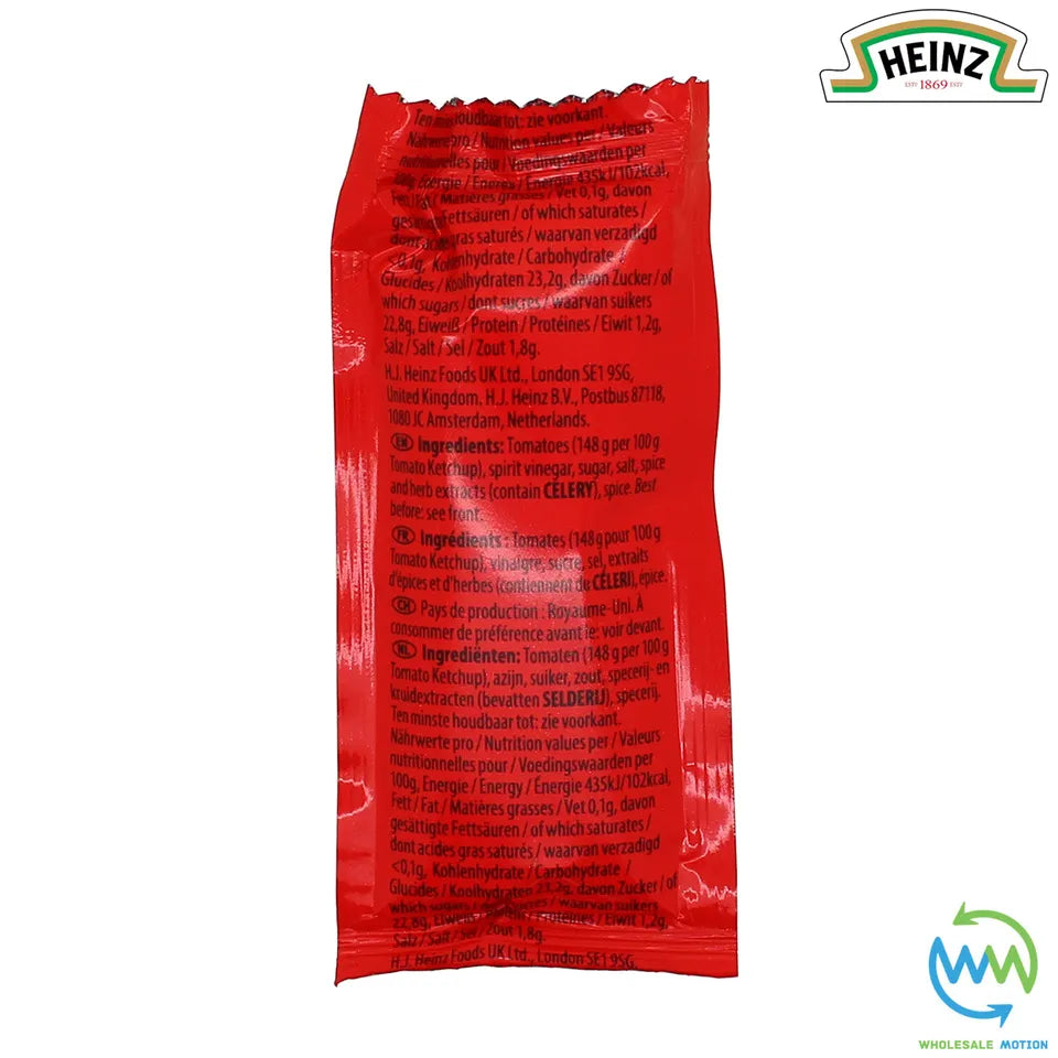 HEINZ TOMATO KETCHUP Sachets 11g 10ml RED SAUCE Individual Single Portion SACHET