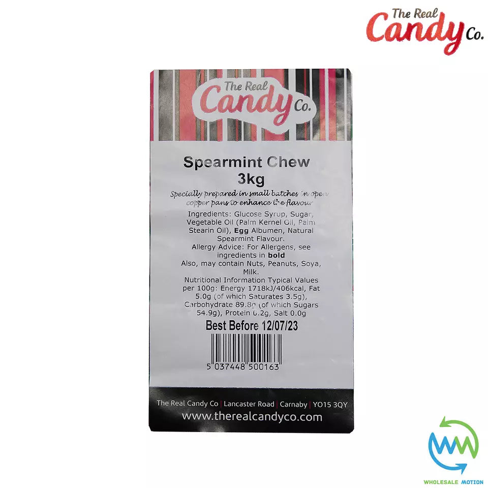Real Candy Co SPEARMINT Chews Individual Wrapped SWEETS 10g CHEW Retro CANDY UK